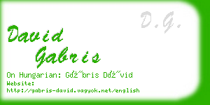 david gabris business card